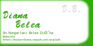 diana belea business card